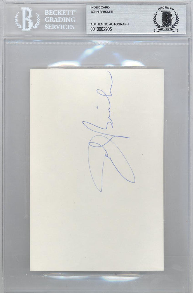 John Brisker Autographed 4x6 Index Card Seattle Super Sonics Beckett BAS #10002906 - RSA
