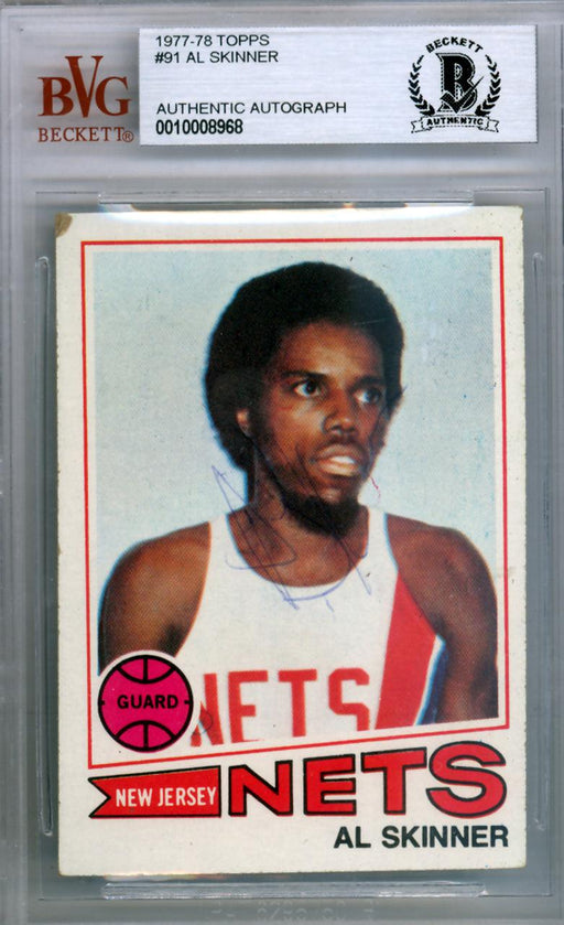 Al Skinner Autographed 1977 Topps Card #91 New Jersey Nets Beckett BAS #10008968 - RSA