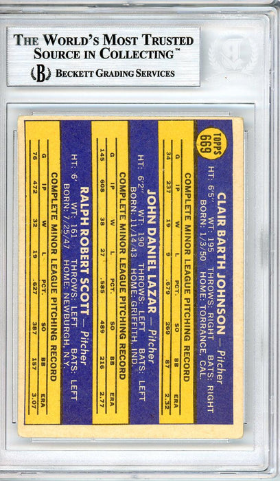 Bart Johnson & Dan Lazar Autographed 1970 Topps Card #669 Chicago White Sox Beckett BAS #10540309 - RSA