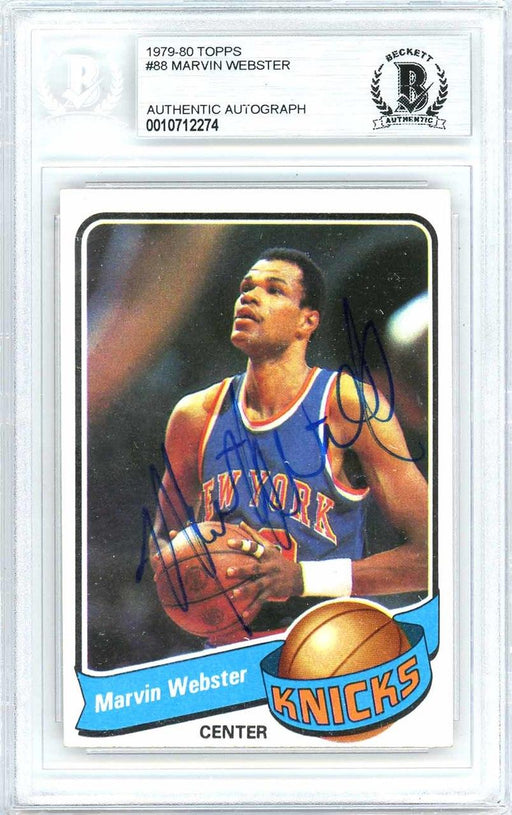 Marvin Webster Autographed 1979-80 Topps Card #88 New York Knicks Beckett BAS #10712274 - RSA