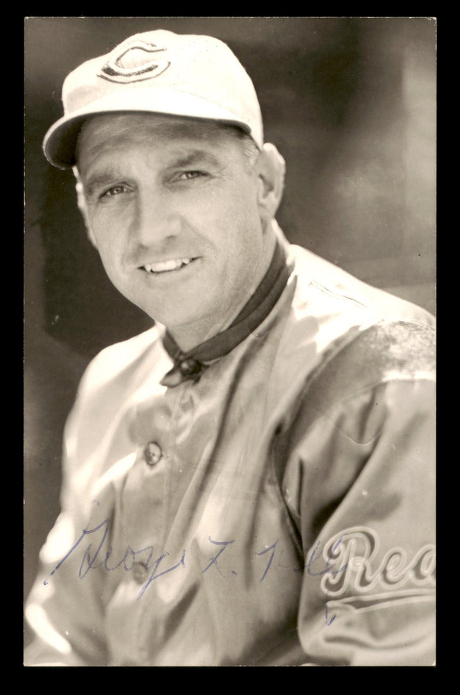 George Kelly Autographed 3.5x5.5 Postcard Cincinnati Reds SKU #197478 - RSA