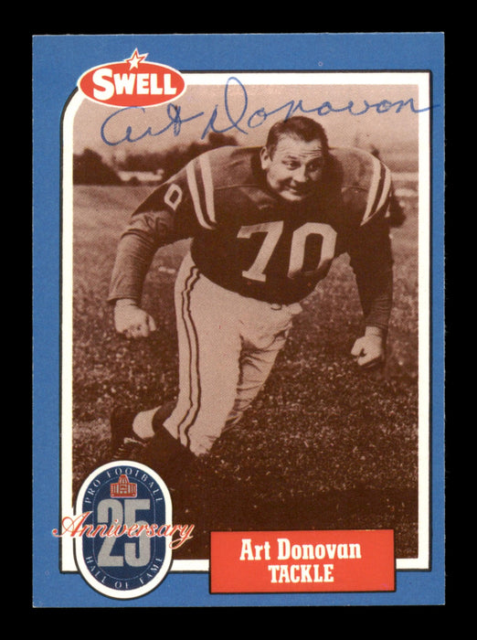 Art Donovan Autographed 1988 Swell Card #25 Baltimore Colts SKU #197563 - RSA