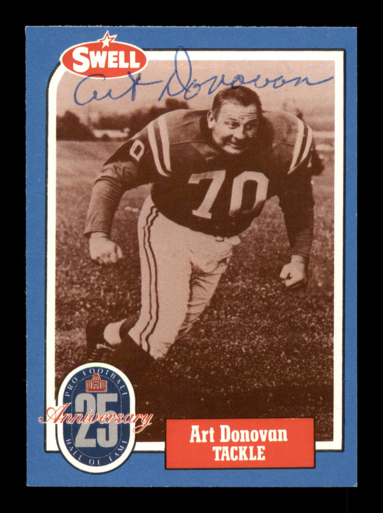 Art Donovan Autographed 1988 Swell Card #25 Baltimore Colts SKU #197565 - RSA