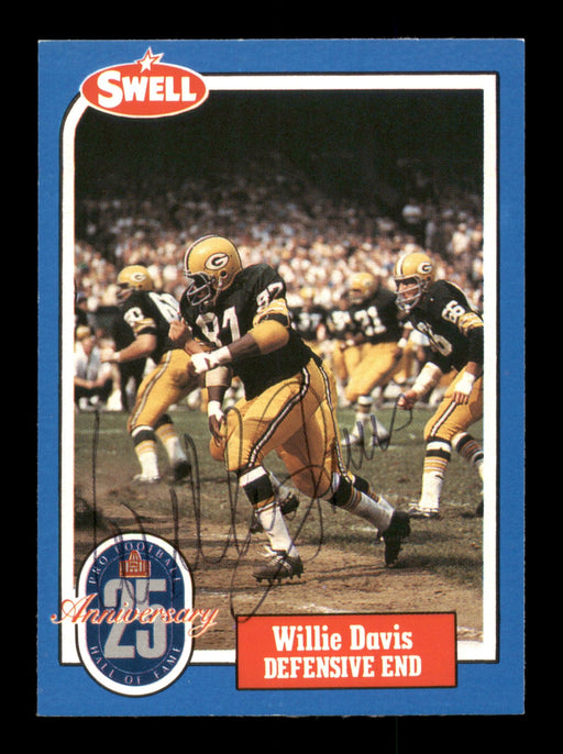Willie Davis Autographed 1988 Swell Card #28 Green Bay Packers SKU #197568 - RSA
