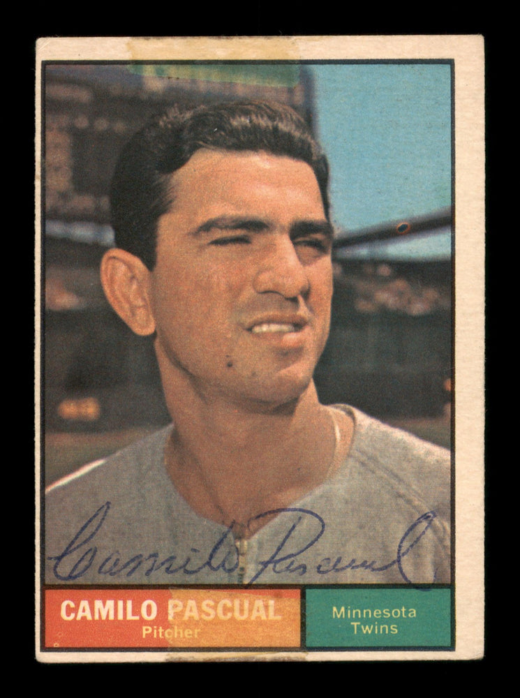 Camilo Pascual Autographed 1961 Topps Card #235 Washington Senators SKU #197713 - RSA