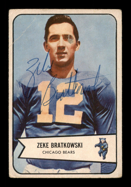 Zeke Bratkowski Autographed 1954 Bowman Rookie Card #11 Chicago Bears SKU #197966 - RSA