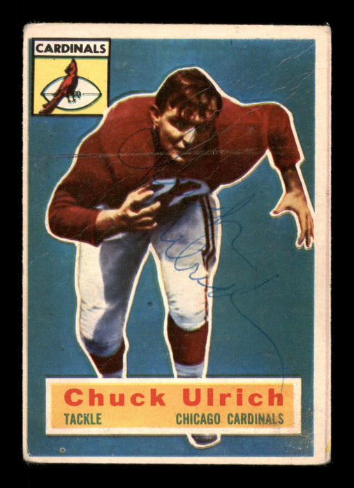 Chuck Ulrich Autographed 1956 Topps Card #94 Chicago Cardinals SKU #197976 - RSA