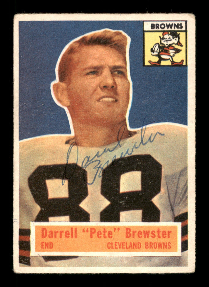 Darrell Pete Brewster Autographed 1956 Topps Card #21 Cleveland Browns SKU #198004 - RSA