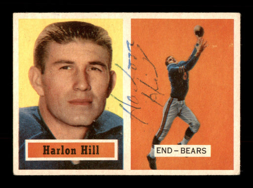 Harlon Hill Autographed 1957 Topps Card #67 Chicago Bears SKU #198057 - RSA