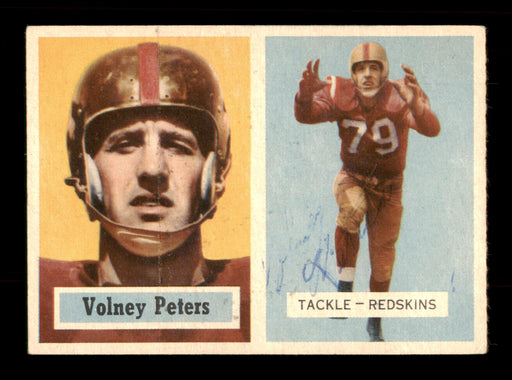 Volney Peters Autographed 1957 Topps Card #84 Washington SKU #198120 - RSA
