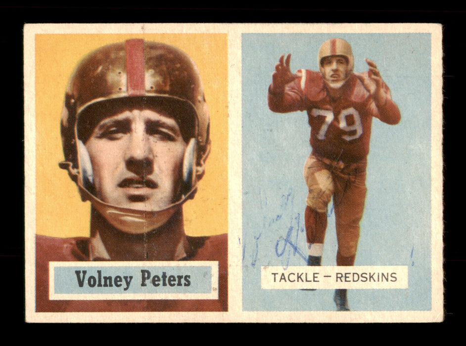 Volney Peters Autographed 1957 Topps Card #84 Washington SKU #198120 - RSA