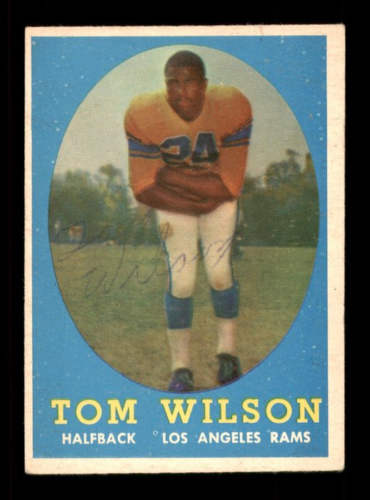 Tom Wilson Autographed 1958 Topps Card #67 Los Angeles Rams SKU #198163 - RSA
