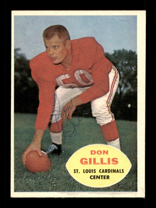 Don Gillis Autographed 1960 Topps Rookie Card #108 St. Louis Cardinals SKU #198190 - RSA