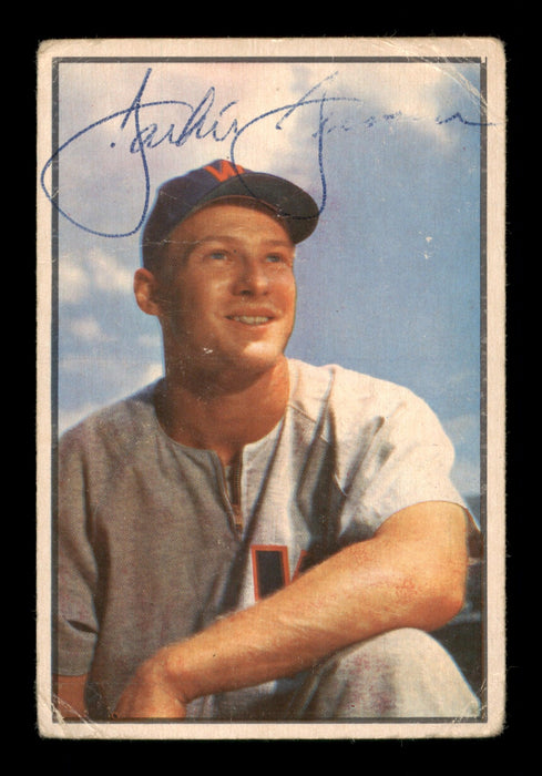Jackie Jensen Autographed 1953 Bowman Card #24 Washington Senators SKU #198223 - RSA