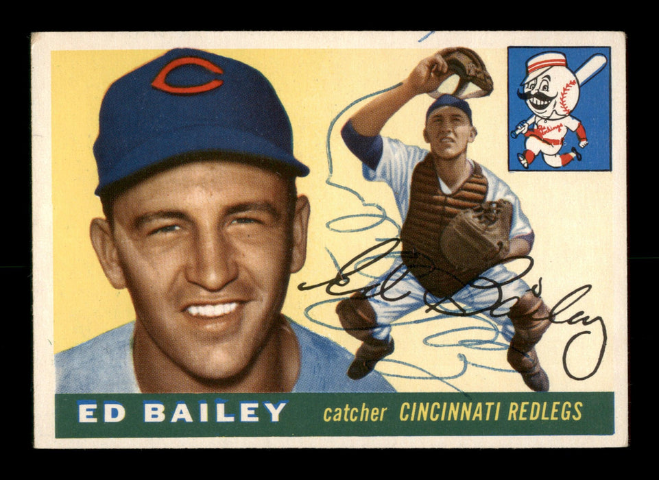 Ed Bailey Autographed 1955 Topps Card #69 Cincinnati Reds SKU #198336 - RSA