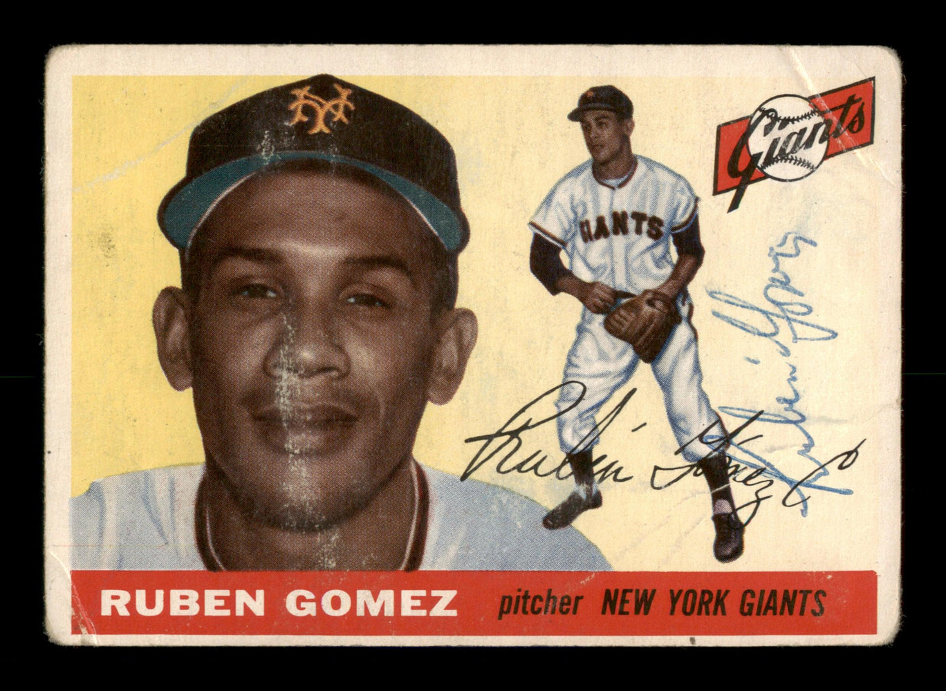 Ruben Gomez Autographed 1955 Topps Card #71 New York Giants SKU #198337 - RSA