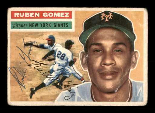 Ruben Gomez Autographed 1956 Topps Card #9 New York Giants SKU #198397 - RSA