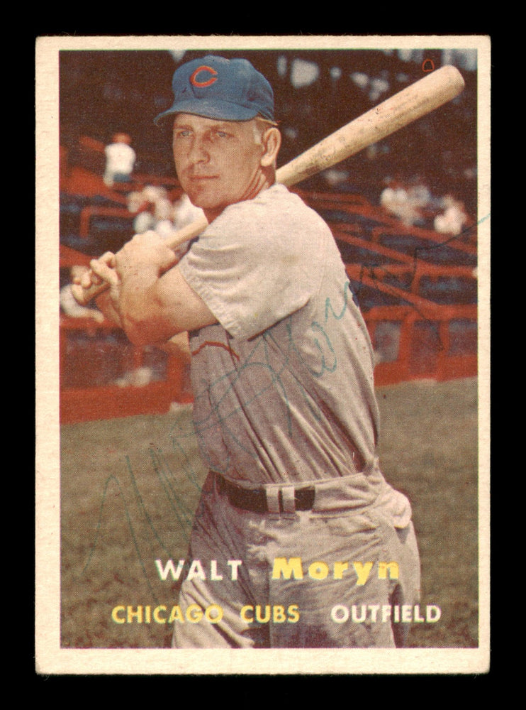 Walt Moryn Autographed 1957 Topps Card #16 Chicago Cubs SKU #198487 - RSA