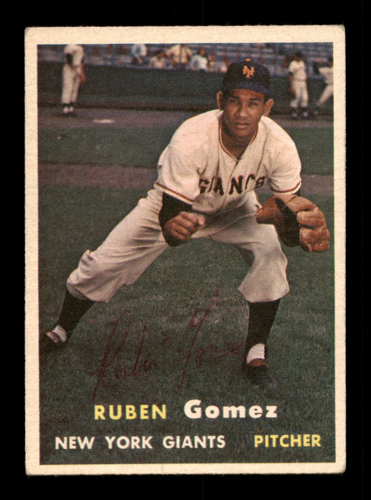 Ruben Gomez Autographed 1957 Topps Card #58 New York Giants SKU #198498 - RSA