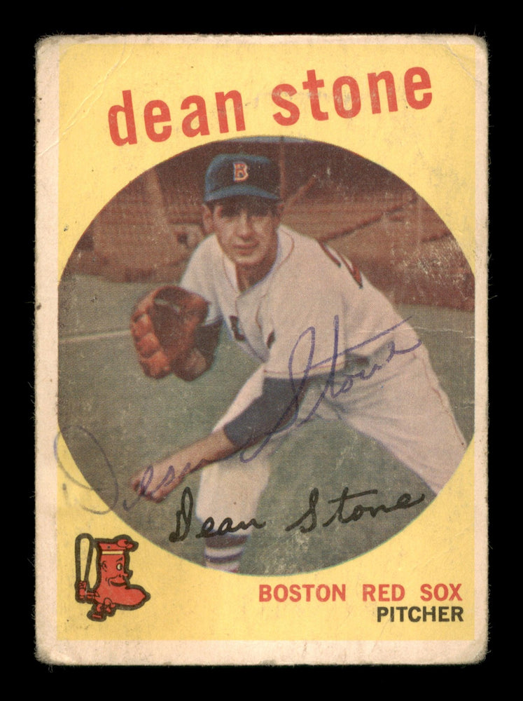 Dean Stone Autographed 1959 Topps Card #286 Boston Red Sox SKU #198643 - RSA