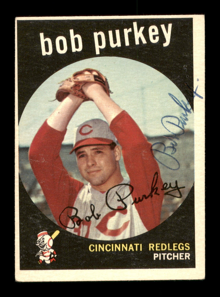 Bob Purkey Autographed 1959 Topps Card #506 Cincinnati Reds SKU #198648 - RSA