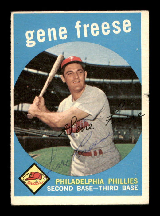 Gene Freese Autographed 1959 Topps Card #472 Philadelphia Phillies SKU #198654 - RSA