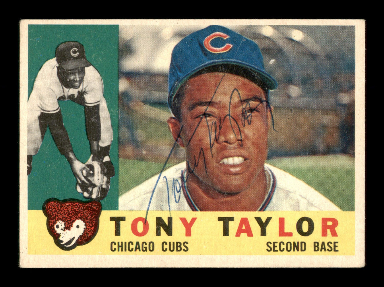 Tony Taylor Autographed 1960 Topps Card #294 Chicago Cubs SKU #198763 - RSA