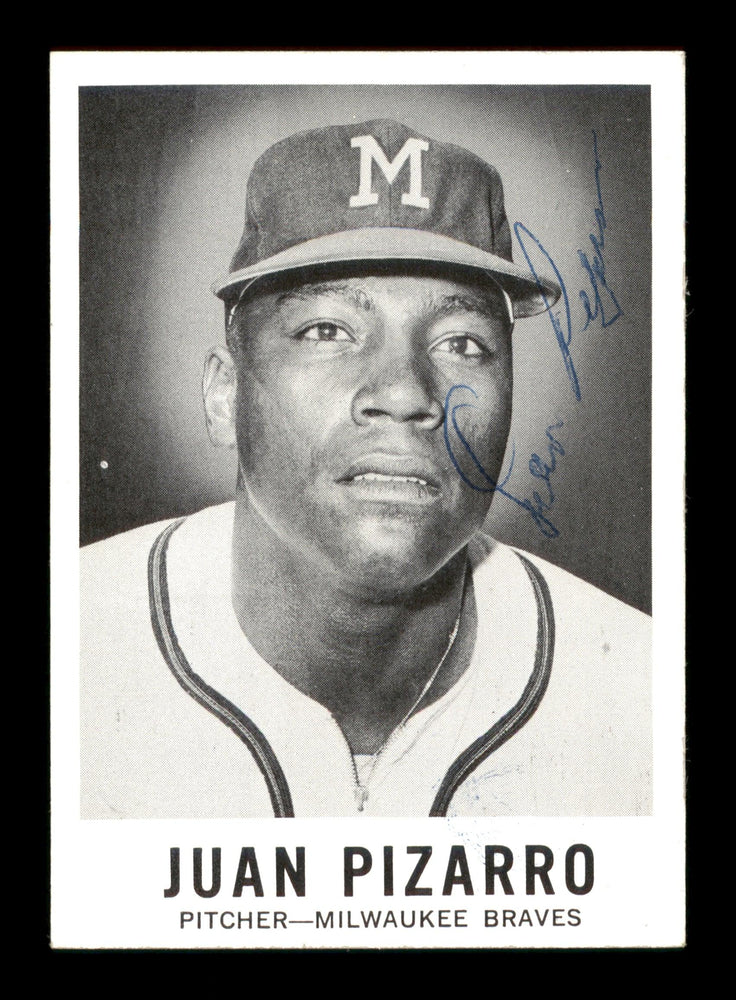 Juan Pizarro Autographed 1960 Leaf Card #51 Milwaukee Braves SKU #198794 - RSA