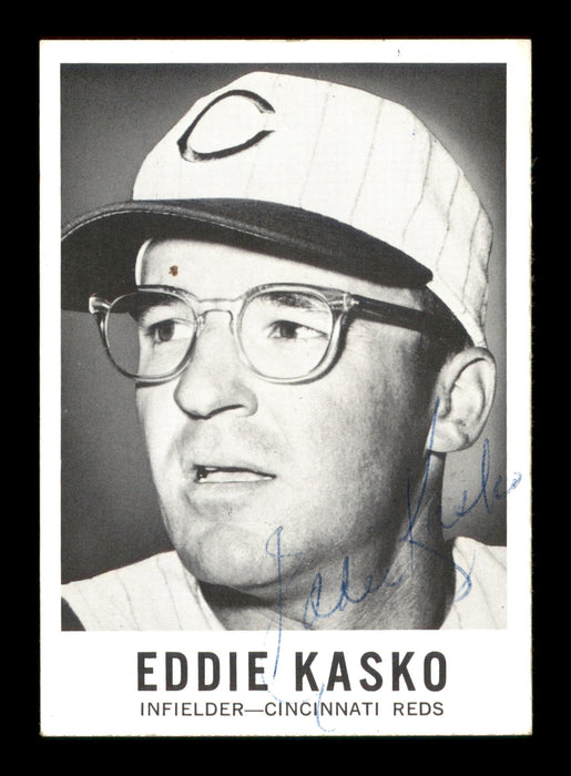 Eddie Kasko Autographed 1960 Leaf Card #9 Cincinnati Reds SKU #198801 - RSA