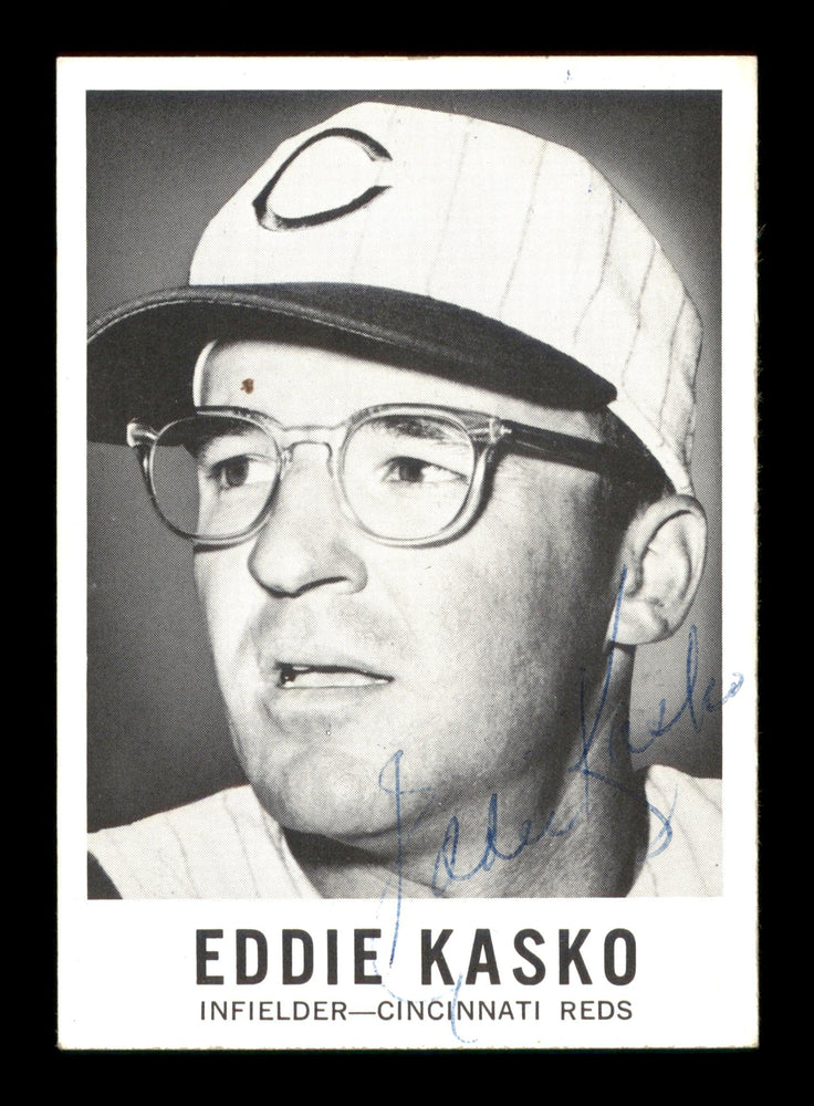 Eddie Kasko Autographed 1960 Leaf Card #9 Cincinnati Reds SKU #198801 - RSA