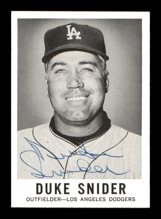 Duke Snider Autographed 1960 Leaf Card #37 Los Angeles Dodgers SKU #198807 - RSA