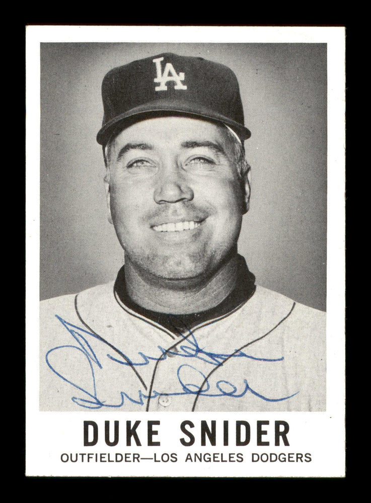 Duke Snider Autographed 1960 Leaf Card #37 Los Angeles Dodgers SKU #198807 - RSA