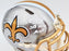 Drew Brees Autographed New Orleans Saints Flash Silver Speed Mini Helmet "SB XLIV MVP" Beckett BAS QR Stock #197458 - RSA