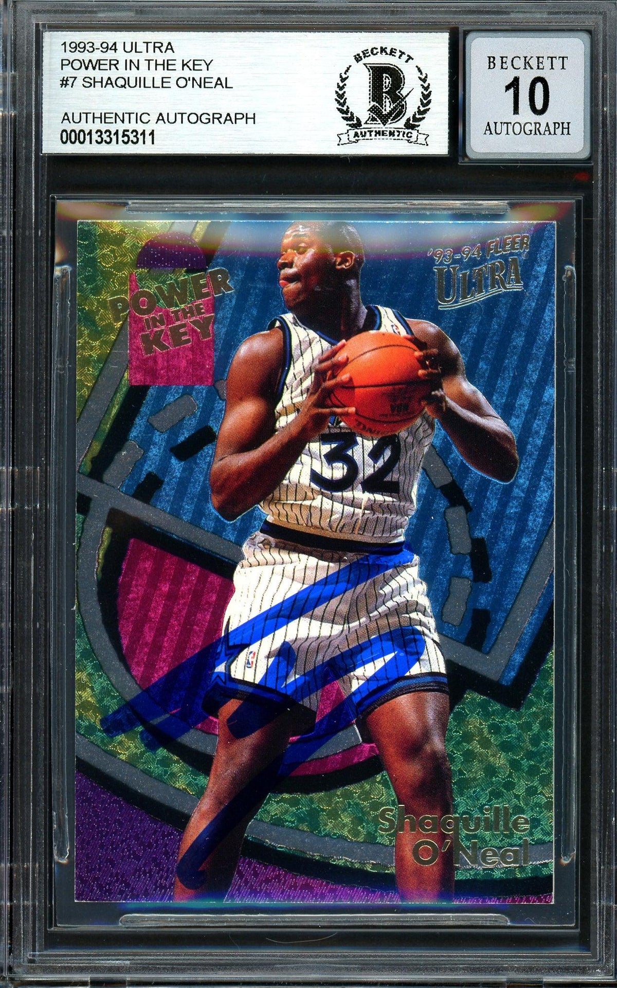 Shaquille Shaq O'Neal Autographed 1993-94 Fleer Ultra Power In The