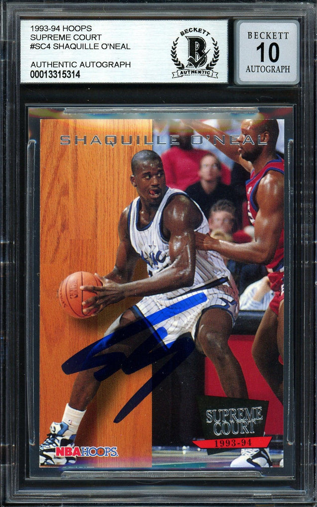 その他 NBA Autograph Card Shaquille O'neal Shaquille Shaq O'Neal Autographed 1993-94 Hoops Supreme Court Card