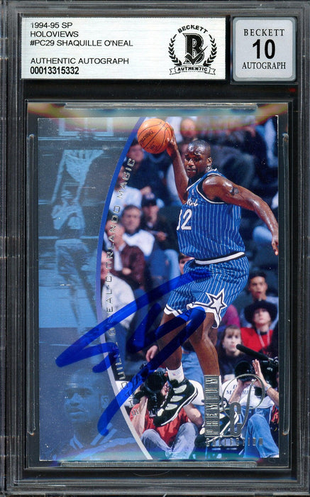Shaquille Shaq O'Neal Autographed 1995-96 SP Holoviews Card #PC29