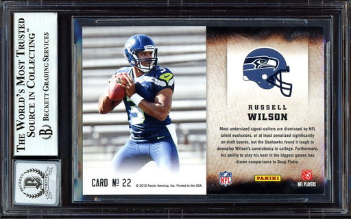 Russell Wilson Autographed 2012 Score Hot Rookies Rookie Card #22 Seattle Seahawks Auto Grade Gem Mint 10 Beckett BAS #13315359 - RSA