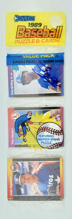 Ken Griffey Jr. Autographed Sealed 1989 Donruss Baseball Rack Pack Rookie Seattle Mariners Beckett BAS #BB79344 - RSA