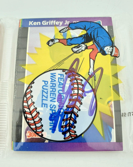 Ken Griffey Jr. Autographed Sealed 1989 Donruss Baseball Rack Pack Rookie Seattle Mariners Beckett BAS #BB79342 - RSA