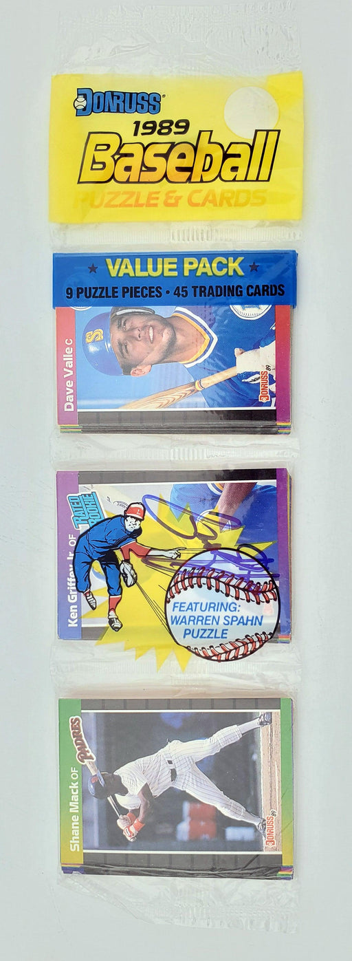 Ken Griffey Jr. Autographed Sealed 1989 Donruss Baseball Rack Pack Rookie Seattle Mariners Beckett BAS #BB79340 - RSA