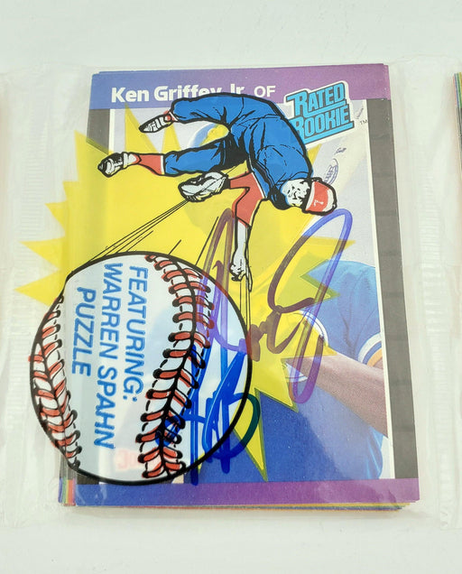 Ken Griffey Jr. Autographed Sealed 1989 Donruss Baseball Rack Pack Rookie Seattle Mariners Beckett BAS #BB79340 - RSA