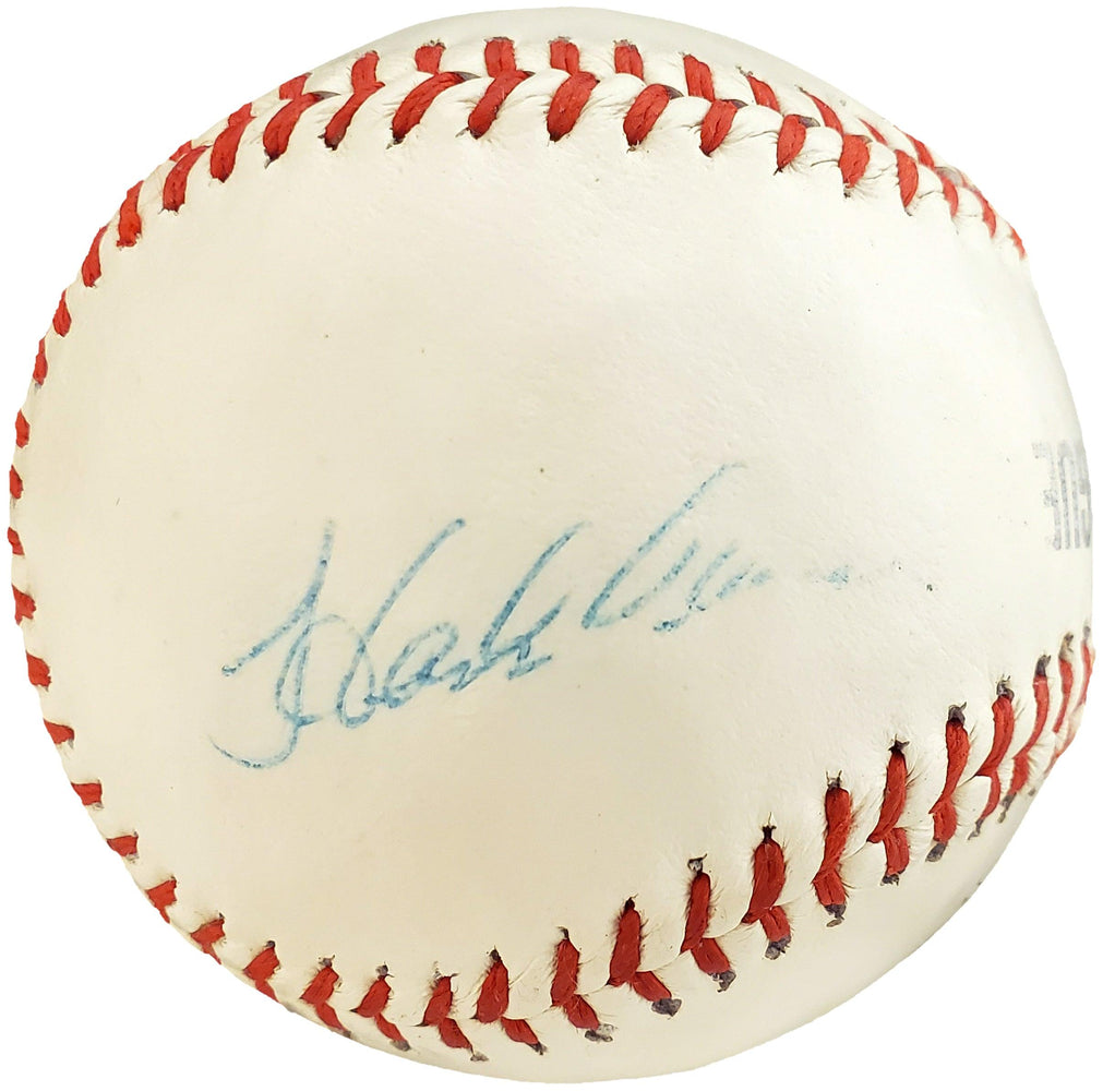 Hank Aaron Autographed Official League Baseball Atlanta Braves Vintage Signature Beckett BAS #Q67669 - RSA