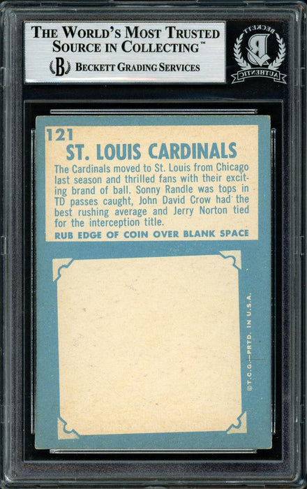 Frank "Pop" Ivy Autographed 1961 Topps Card #121 St. Louis Cardinals Beckett BAS #11076683 - RSA