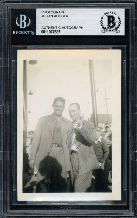 Julian Acosta Autographed 2.5x3.5 Photo Cuban Beckett BAS #11077687 - RSA