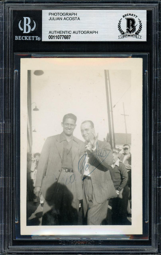 Julian Acosta Autographed 2.5x3.5 Photo Cuban Beckett BAS #11077687 - RSA