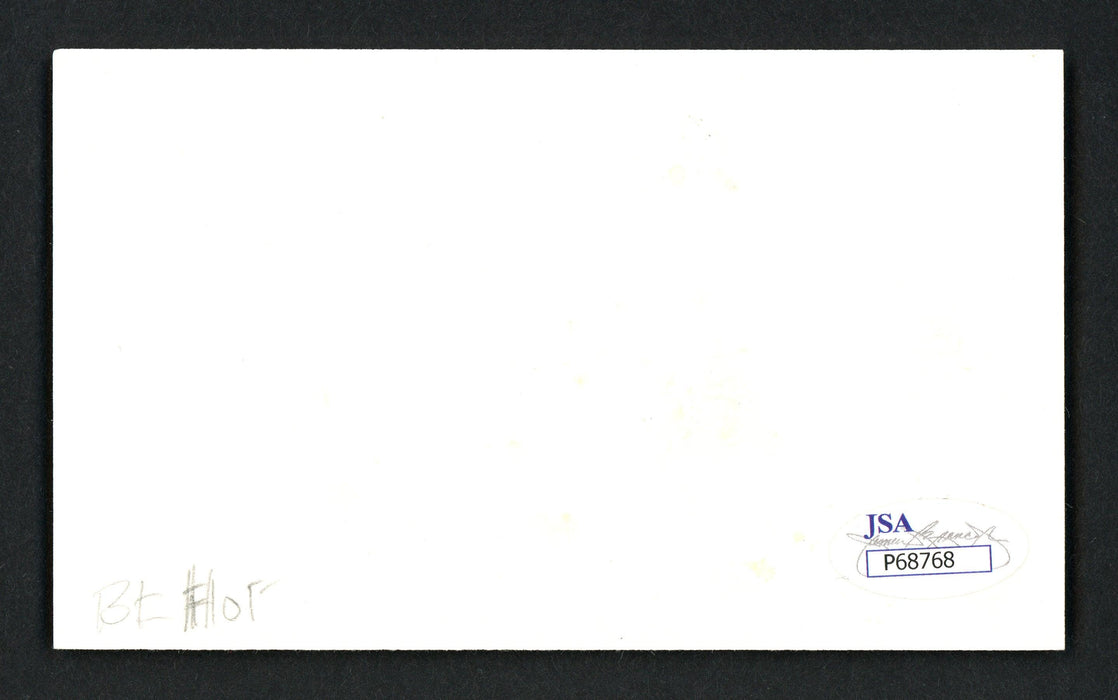 Roger Brown Autographed 3x5 Index Card Indiana Pacers "Best Of Luck" JSA #P68768 - RSA
