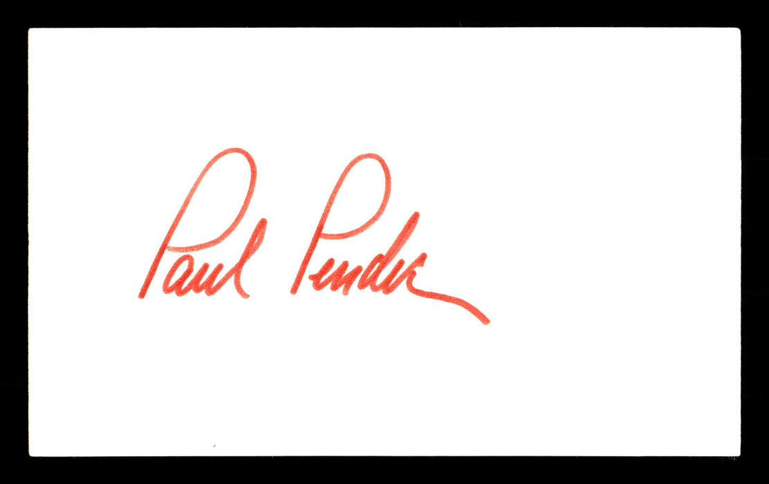 Paul Pender Autographed 3x5 Index Card Middleweight Champ SKU #179710 - RSA