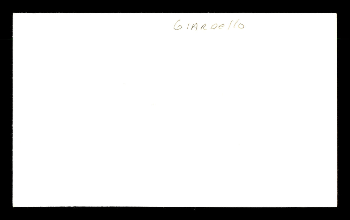 Joey Giardello Autographed 3x5 Index Card Middleweight Champ "Best Of Luck" SKU #179716 - RSA