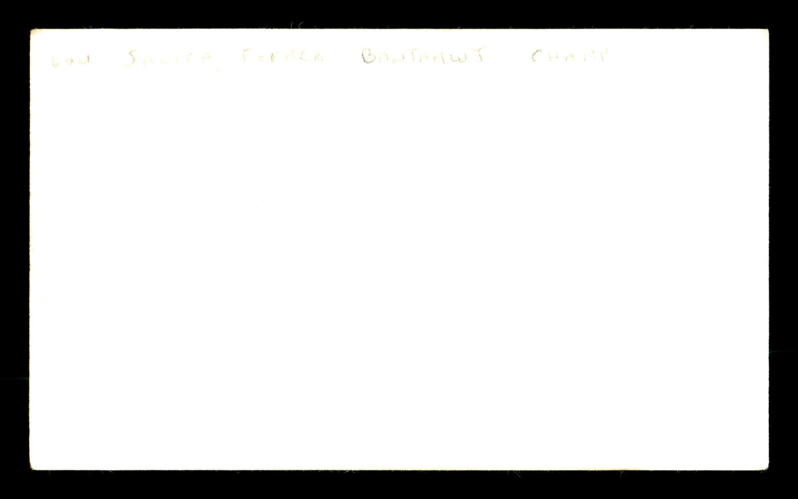 Louis "Lou" Salica Autographed 3x5 Index Card Bantamweight Champ SKU #179718 - RSA