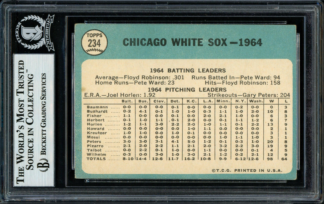 Luke Appling Autographed 1965 Topps Card #234 Chicago White Sox Beckett BAS #11482027 - RSA